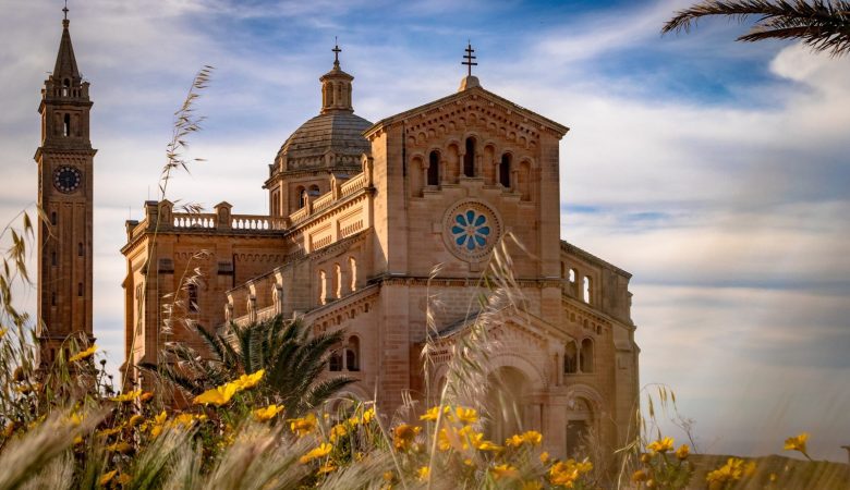 brown cathedral in Malta
